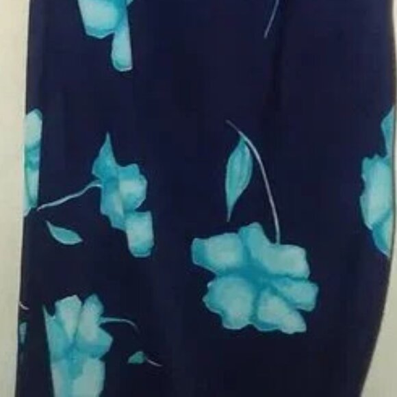 Long Blue Floral Summer Dress - Picture 3 of 6